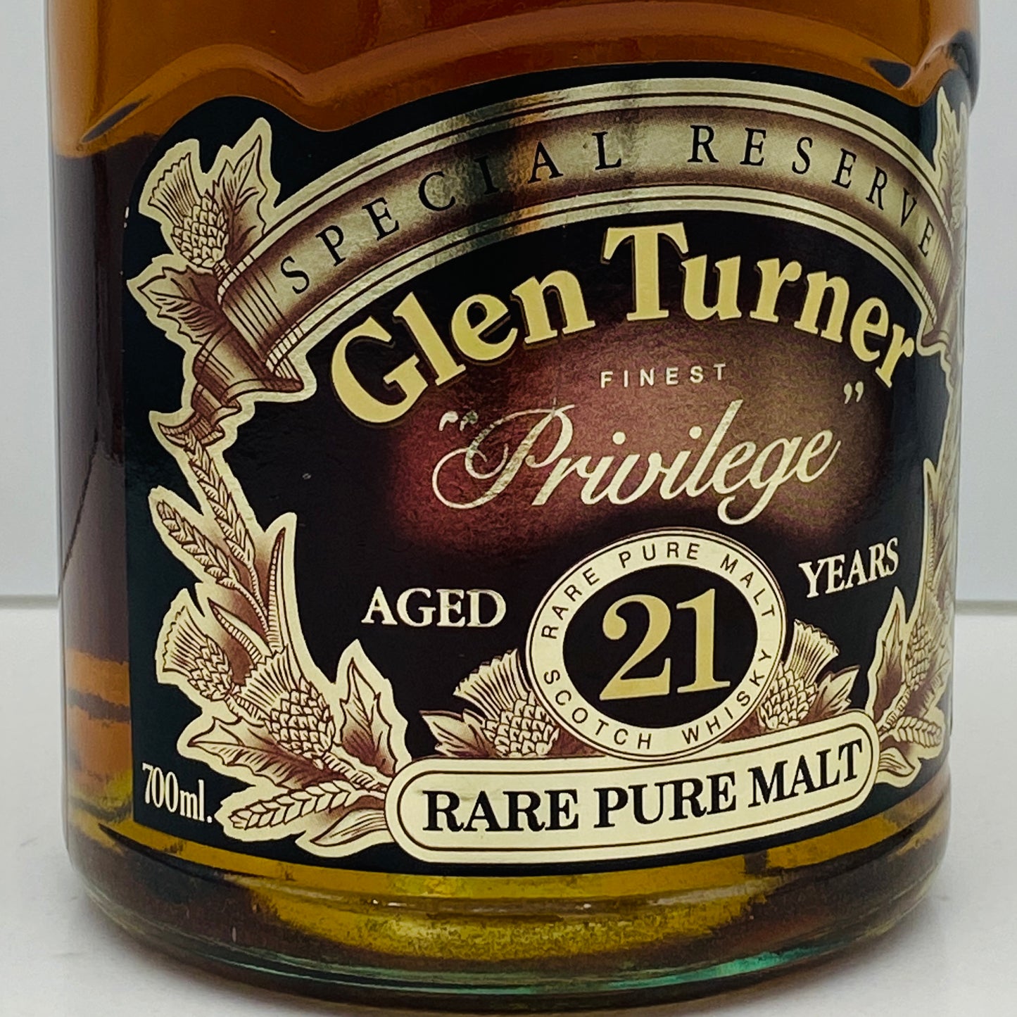 1980年代流通、グレンターナー（Glen Turner）21年、スコッチモルトウィスキー、700ml, 43% #114