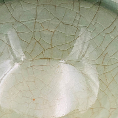 Japan Traditional Art Crafts Exhibition Selected Artist, Japan Art Crafts Association Associate Member, Hidekazu Nakamura, Celadon Tenmoku Bowl with Multi-Layered Ice-Crackle Craquelure, Japanese-Style Rocks Glass #436