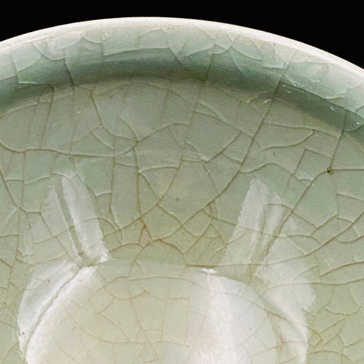 Japan Traditional Art Crafts Exhibition Selected Artist, Japan Art Crafts Association Associate Member, Hidekazu Nakamura, Celadon Tenmoku Bowl with Multi-Layered Ice-Crackle Craquelure, Japanese-Style Rocks Glass #436