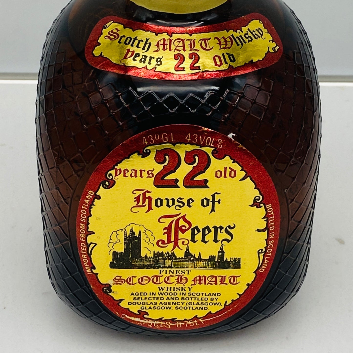 1980年代流通、ハウスオブピアーズ（House of Peers）22年、スコッチモルトウィスキー、750ml, 43% #118