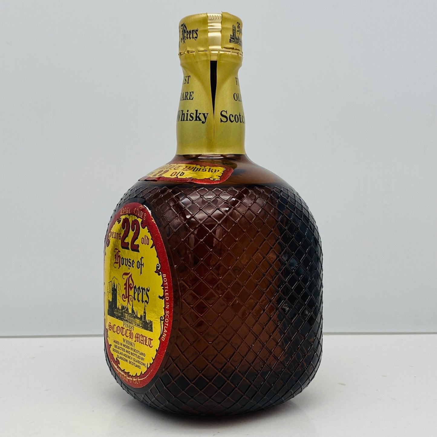 1980年代流通、ハウスオブピアーズ（House of Peers）22年、スコッチモルトウィスキー、750ml, 43% #118