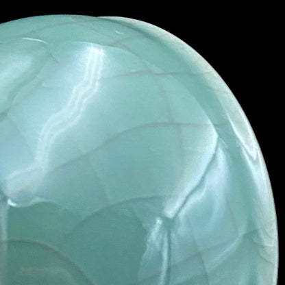 Japan Traditional Art Crafts Exhibition Selected Artist, Japan Art Crafts Association Associate Member, Hidekazu Nakamura, Celadon Tenmoku Bowl with Multi-Layered Ice-Crackle Craquelure, Japanese-Style Rocks Glass #436