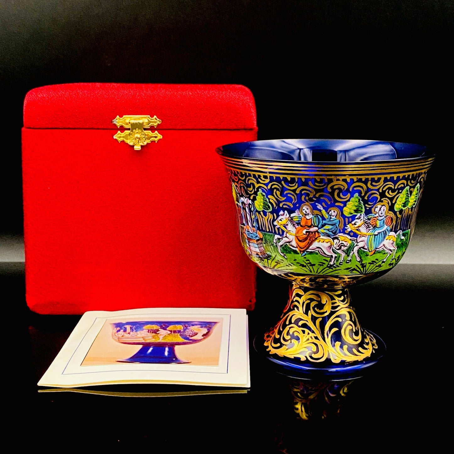 ルネサンス最初期の傑作、ムラーノ硝子美術館収蔵「バロヴィエ婚礼杯（Coppa Barovier）」の復刻作品、1950年代制作 #116