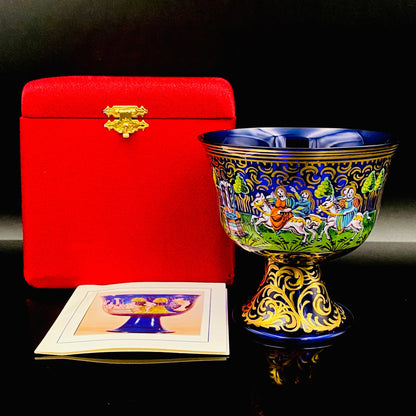 ルネサンス最初期の傑作、ムラーノ硝子美術館収蔵「バロヴィエ婚礼杯（Coppa Barovier）」の復刻作品、1950年代制作 #116