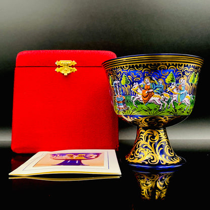 ルネサンス最初期の傑作、ムラーノ硝子美術館収蔵「バロヴィエ婚礼杯（Coppa Barovier）」の復刻作品、1950年代制作 #116