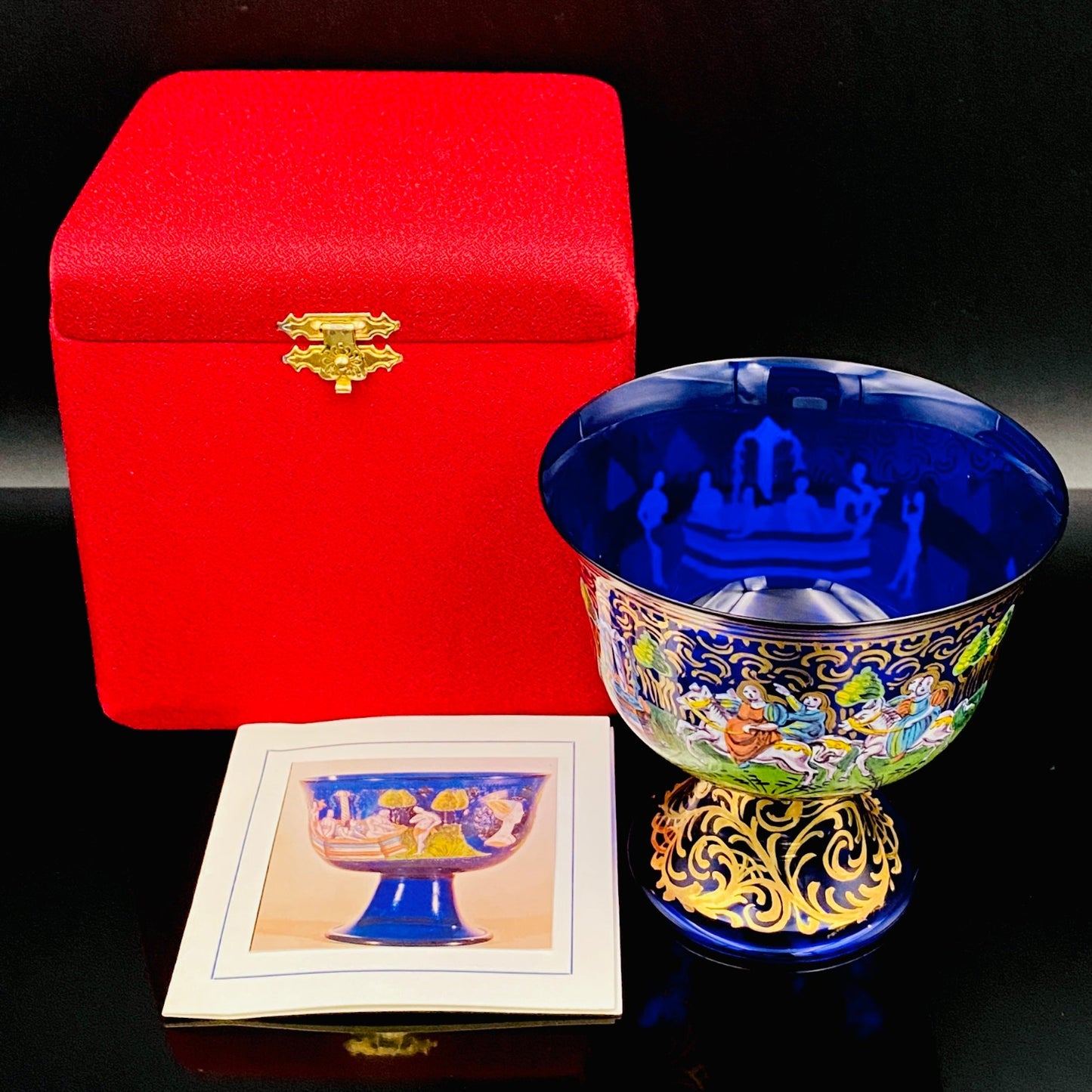 ルネサンス最初期の傑作、ムラーノ硝子美術館収蔵「バロヴィエ婚礼杯（Coppa Barovier）」の復刻作品、1950年代制作 #116