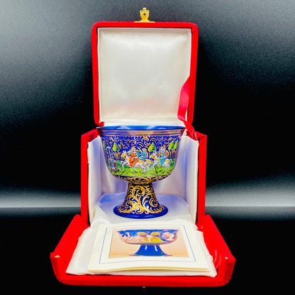 ルネサンス最初期の傑作、ムラーノ硝子美術館収蔵「バロヴィエ婚礼杯（Coppa Barovier）」の復刻作品、1950年代制作 #116