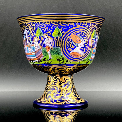 ルネサンス最初期の傑作、ムラーノ硝子美術館収蔵「バロヴィエ婚礼杯（Coppa Barovier）」の復刻作品、1950年代制作 #116