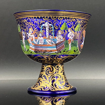 ルネサンス最初期の傑作、ムラーノ硝子美術館収蔵「バロヴィエ婚礼杯（Coppa Barovier）」の復刻作品、1950年代制作 #116