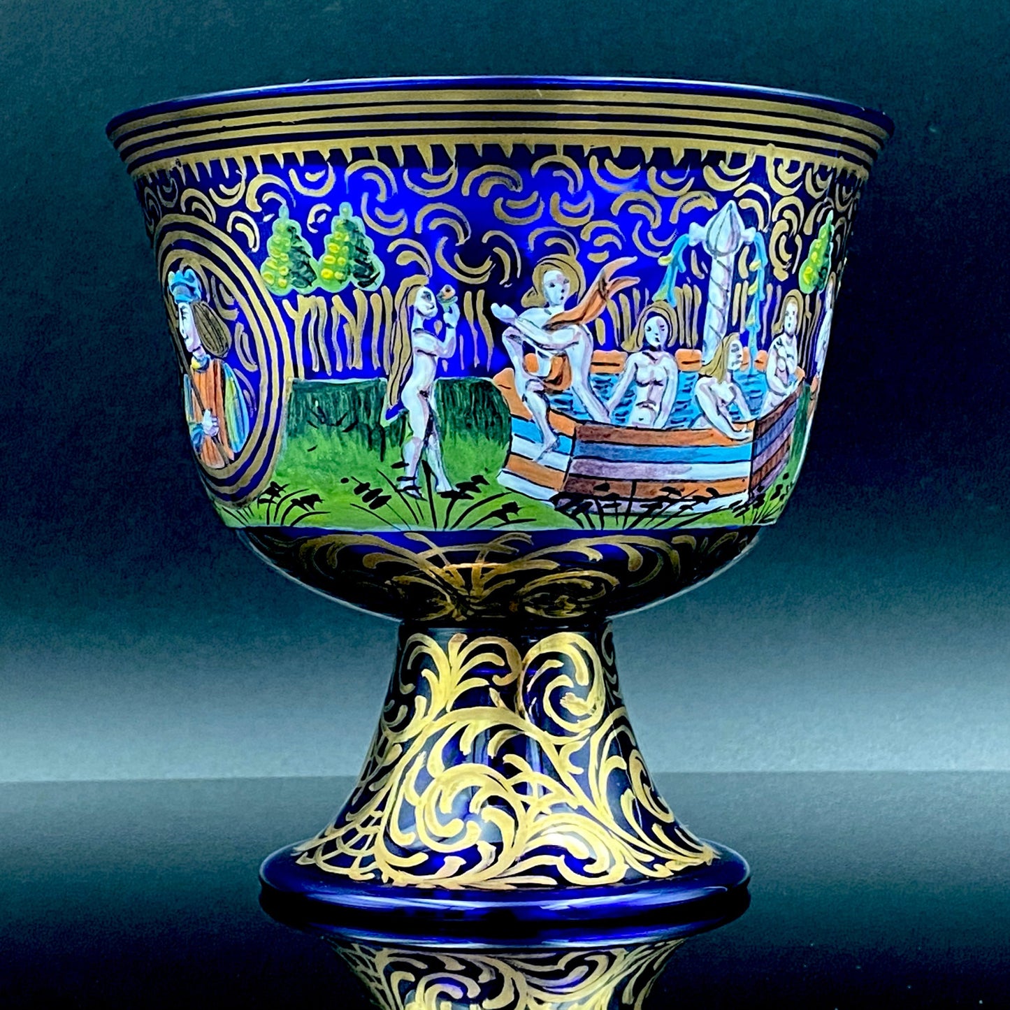 ルネサンス最初期の傑作、ムラーノ硝子美術館収蔵「バロヴィエ婚礼杯（Coppa Barovier）」の復刻作品、1950年代制作 #116