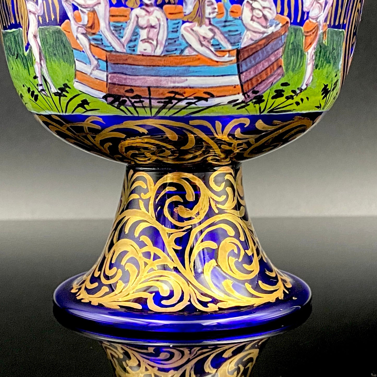 ルネサンス最初期の傑作、ムラーノ硝子美術館収蔵「バロヴィエ婚礼杯（Coppa Barovier）」の復刻作品、1950年代制作 #116