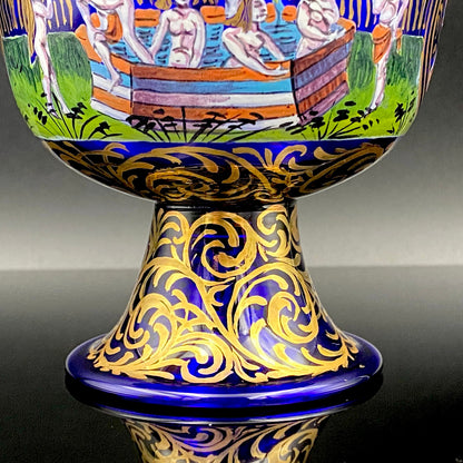 ルネサンス最初期の傑作、ムラーノ硝子美術館収蔵「バロヴィエ婚礼杯（Coppa Barovier）」の復刻作品、1950年代制作 #116