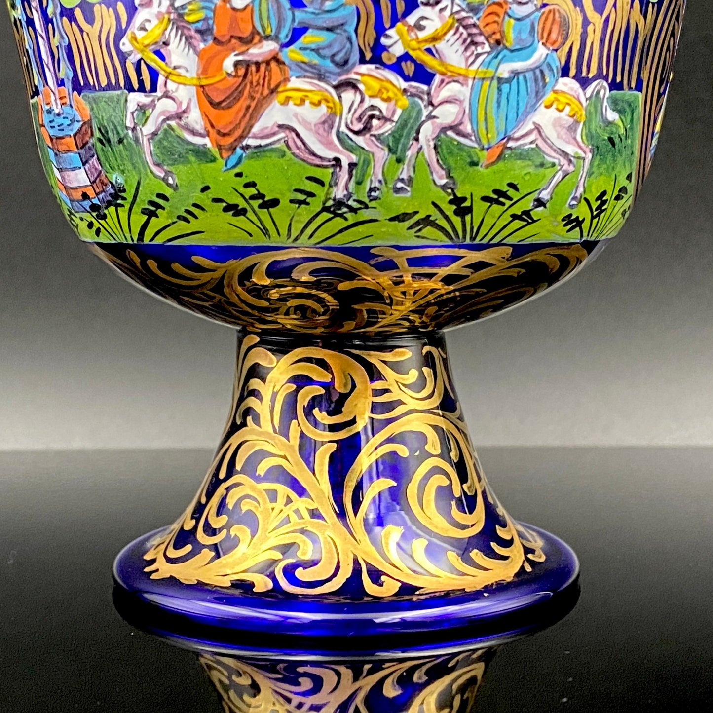 ルネサンス最初期の傑作、ムラーノ硝子美術館収蔵「バロヴィエ婚礼杯（Coppa Barovier）」の復刻作品、1950年代制作 #116