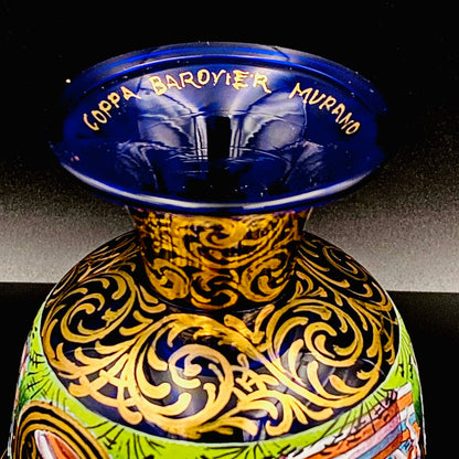 ルネサンス最初期の傑作、ムラーノ硝子美術館収蔵「バロヴィエ婚礼杯（Coppa Barovier）」の復刻作品、1950年代制作 #116