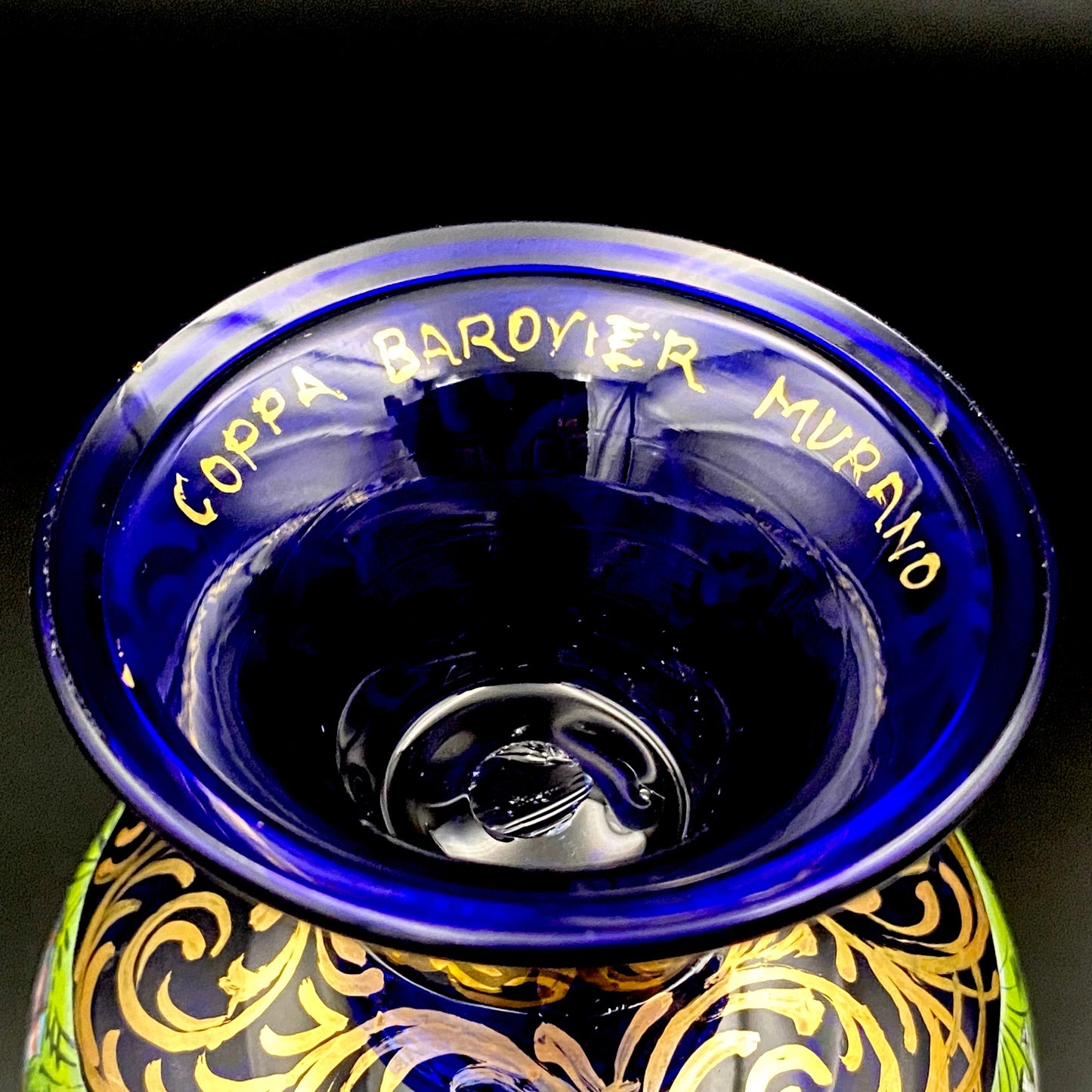 ルネサンス最初期の傑作、ムラーノ硝子美術館収蔵「バロヴィエ婚礼杯（Coppa Barovier）」の復刻作品、1950年代制作 #116