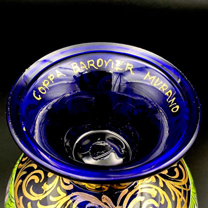 ルネサンス最初期の傑作、ムラーノ硝子美術館収蔵「バロヴィエ婚礼杯（Coppa Barovier）」の復刻作品、1950年代制作 #116