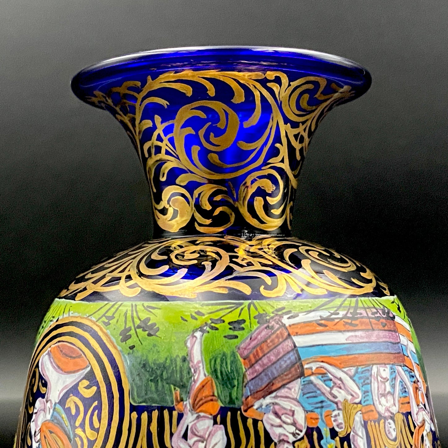 ルネサンス最初期の傑作、ムラーノ硝子美術館収蔵「バロヴィエ婚礼杯（Coppa Barovier）」の復刻作品、1950年代制作 #116