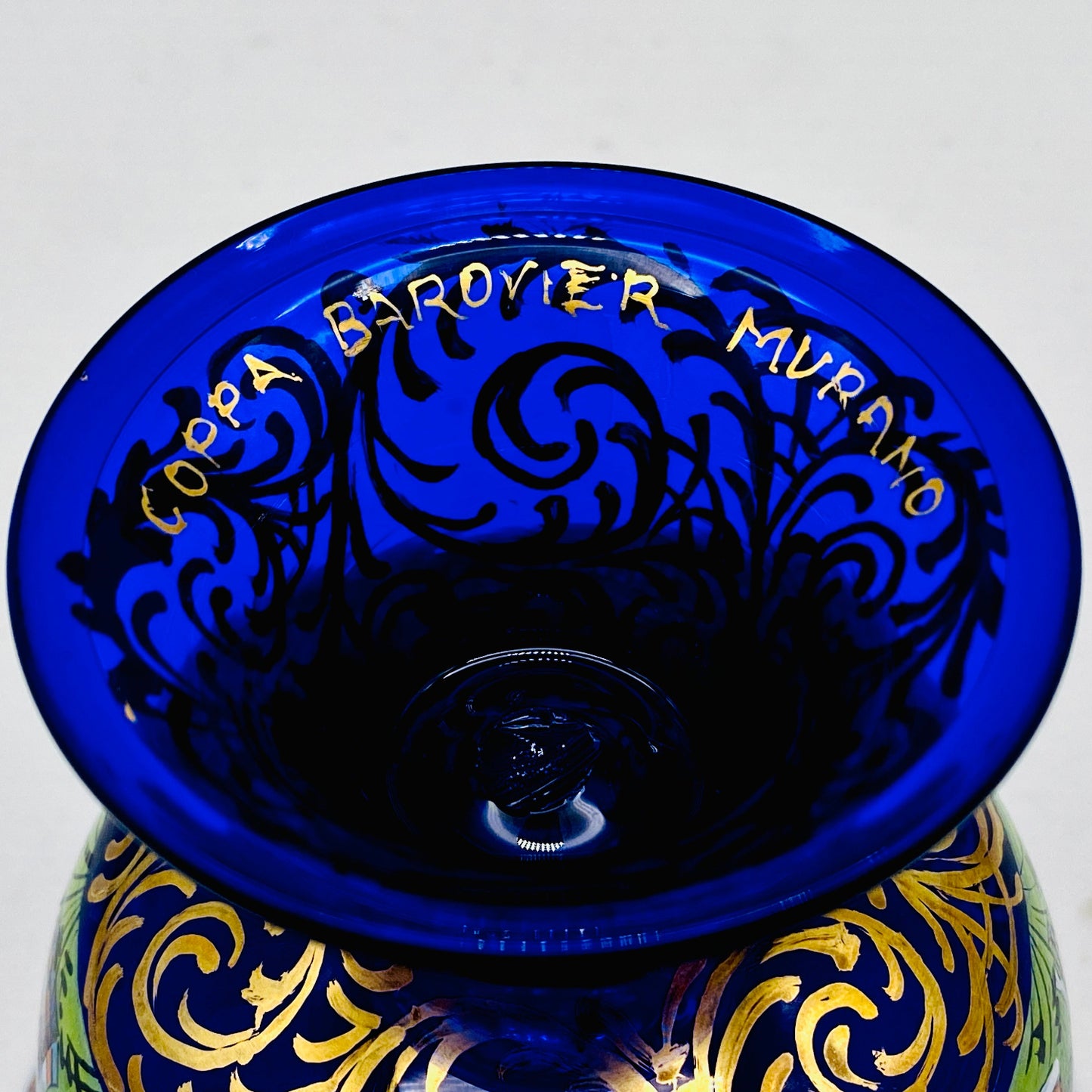 ルネサンス最初期の傑作、ムラーノ硝子美術館収蔵「バロヴィエ婚礼杯（Coppa Barovier）」の復刻作品、1950年代制作 #116