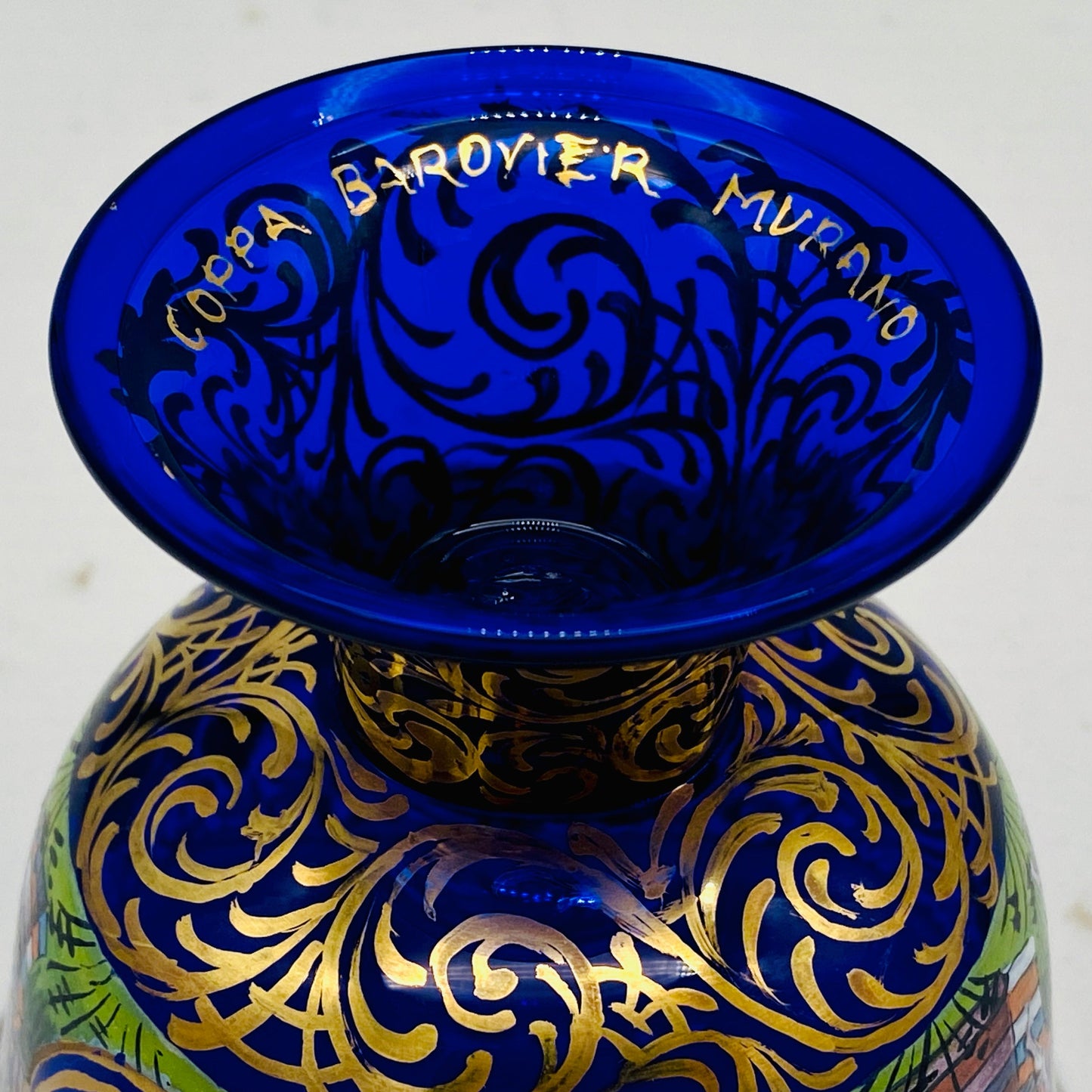 ルネサンス最初期の傑作、ムラーノ硝子美術館収蔵「バロヴィエ婚礼杯（Coppa Barovier）」の復刻作品、1950年代制作 #116