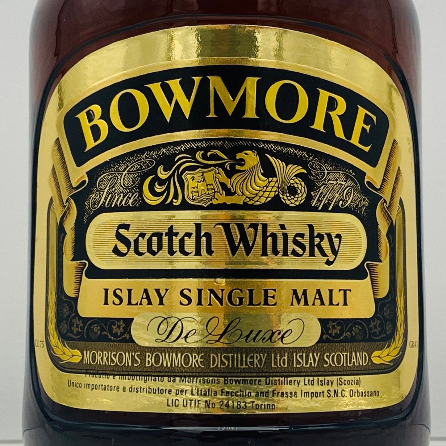 1979年以降イタリア市場流通、ボウモア（BOWMORE）デラックス（DELUX）750ml, 43% #120