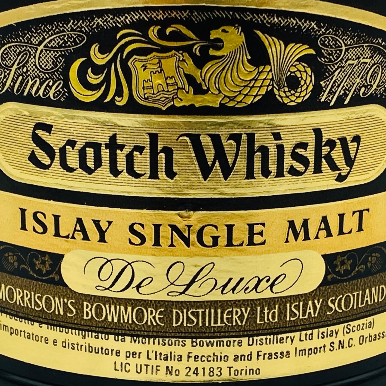 1979年以降イタリア市場流通、ボウモア（BOWMORE）デラックス（DELUX