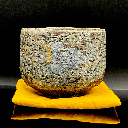北国風雪賞受賞 能登大社焼創始者 磯見 忠司 作 真葉手 筒茶碗 和のロックグラス #441