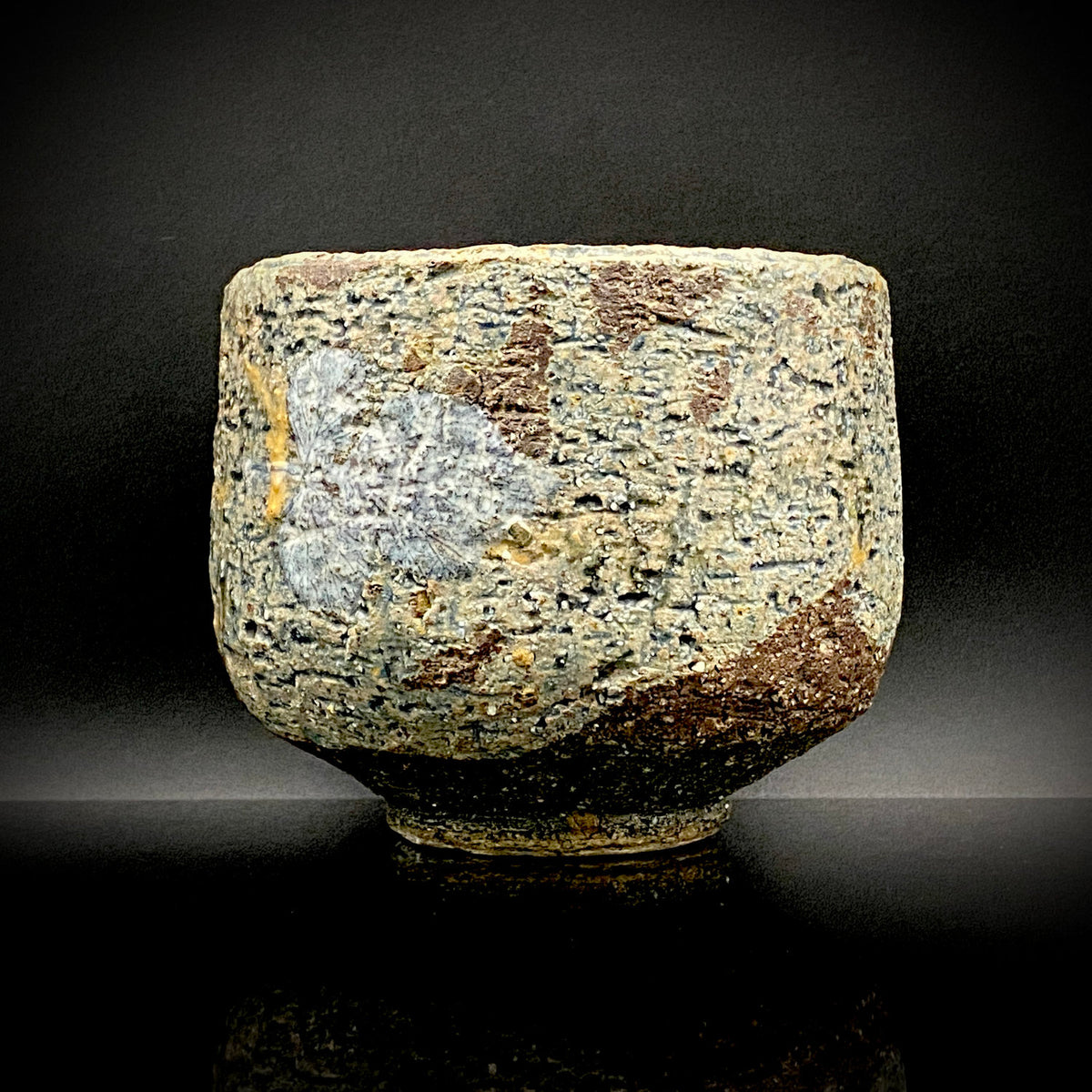 北国風雪賞受賞 能登大社焼創始者 磯見 忠司 作 真葉手 筒茶碗 和のロックグラス #441