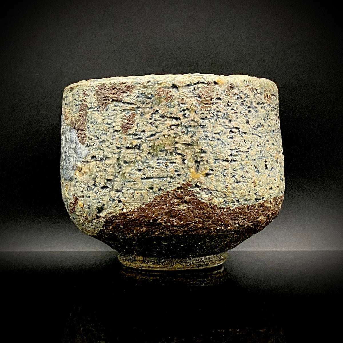 北国風雪賞受賞 能登大社焼創始者 磯見 忠司 作 真葉手 筒茶碗 和のロックグラス #441