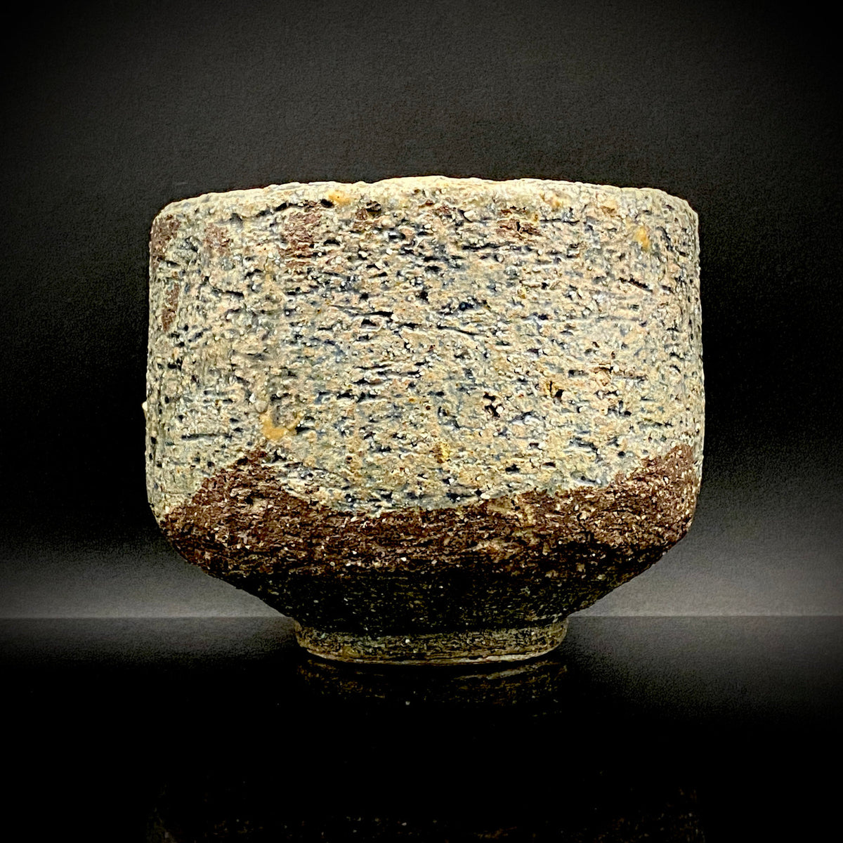 北国風雪賞受賞 能登大社焼創始者 磯見 忠司 作 真葉手 筒茶碗 和のロックグラス #441