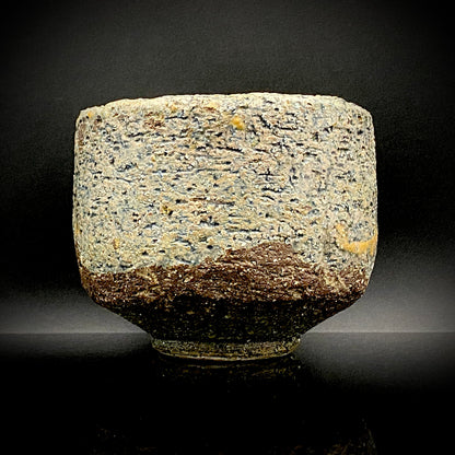 北国風雪賞受賞 能登大社焼創始者 磯見 忠司 作 真葉手 筒茶碗 和のロックグラス #441