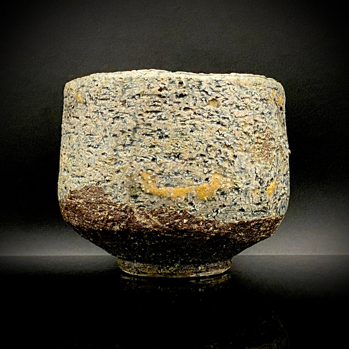 北国風雪賞受賞 能登大社焼創始者 磯見 忠司 作 真葉手 筒茶碗 和のロックグラス #441