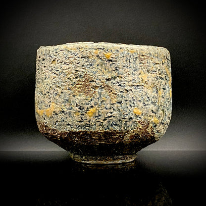 北国風雪賞受賞 能登大社焼創始者 磯見 忠司 作 真葉手 筒茶碗 和のロックグラス #441