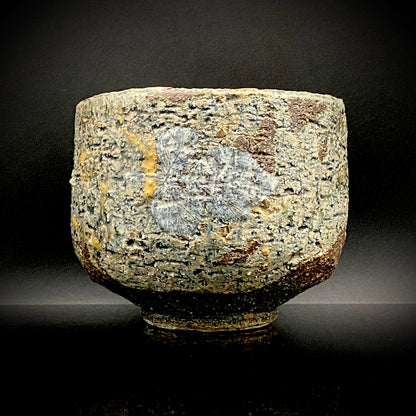 北国風雪賞受賞 能登大社焼創始者 磯見 忠司 作 真葉手 筒茶碗 和のロックグラス #441