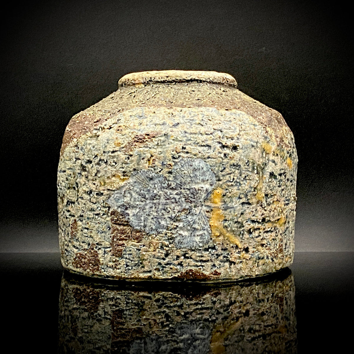 北国風雪賞受賞 能登大社焼創始者 磯見 忠司 作 真葉手 筒茶碗 和のロックグラス #441