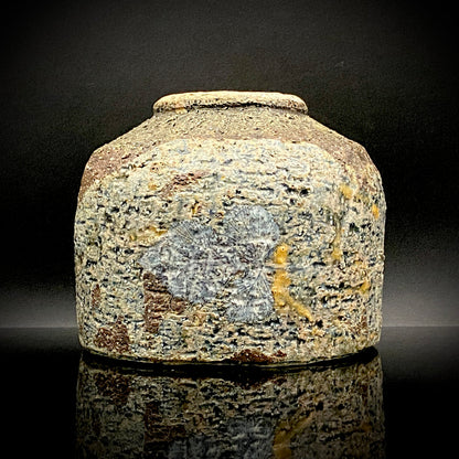 北国風雪賞受賞 能登大社焼創始者 磯見 忠司 作 真葉手 筒茶碗 和のロックグラス #441