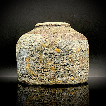 北国風雪賞受賞 能登大社焼創始者 磯見 忠司 作 真葉手 筒茶碗 和のロックグラス #441