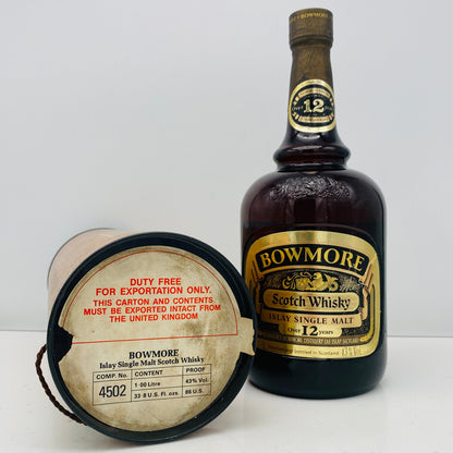 1980年代前半流通、ボウモア（BOWMORE）12年、1,000ml, 43% #119