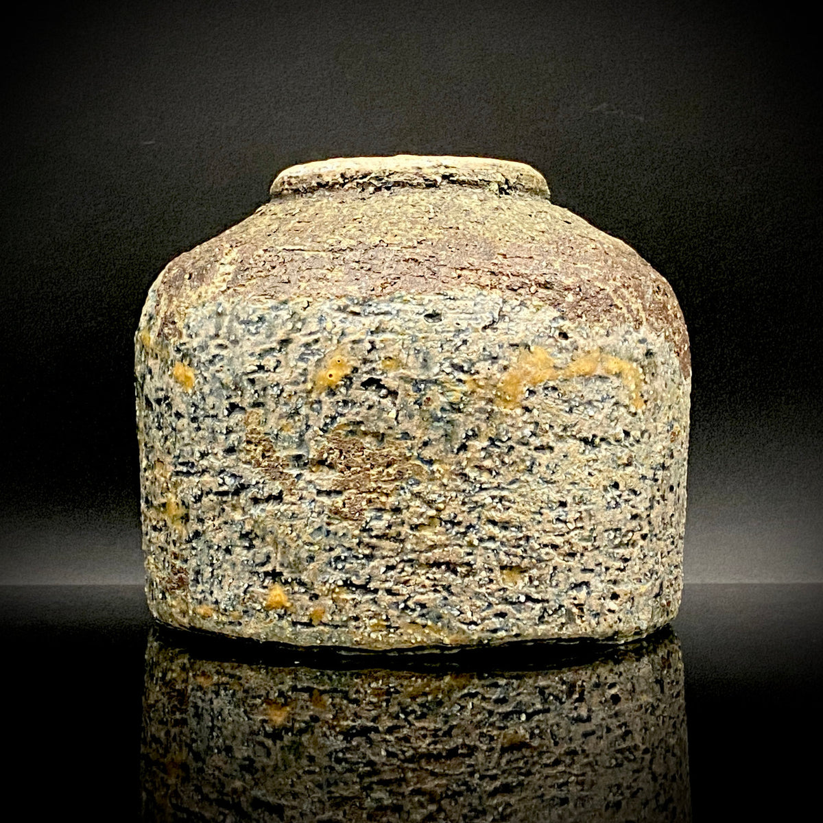 北国風雪賞受賞 能登大社焼創始者 磯見 忠司 作 真葉手 筒茶碗 和のロックグラス #441