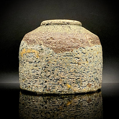 北国風雪賞受賞 能登大社焼創始者 磯見 忠司 作 真葉手 筒茶碗 和のロックグラス #441