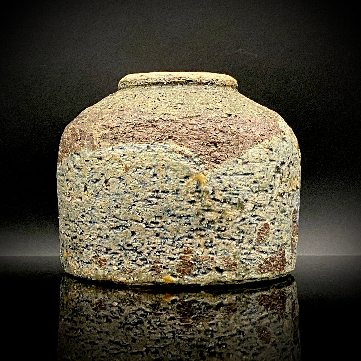 北国風雪賞受賞 能登大社焼創始者 磯見 忠司 作 真葉手 筒茶碗 和のロックグラス #441
