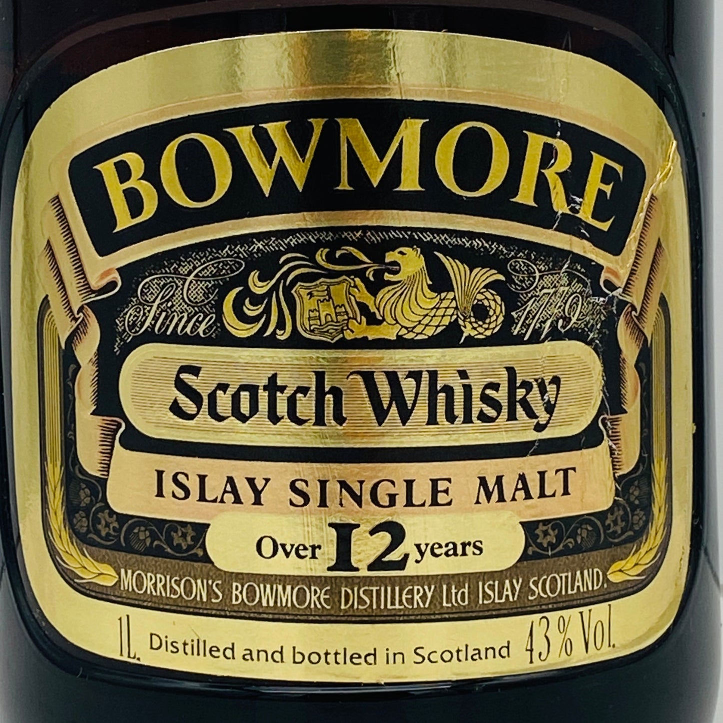 1980年代前半流通、ボウモア（BOWMORE）12年、1,000ml, 43% #119