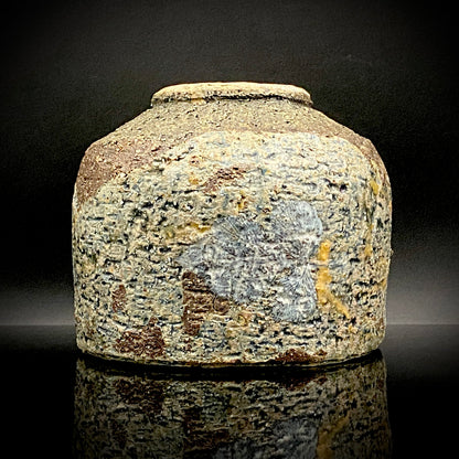 北国風雪賞受賞 能登大社焼創始者 磯見 忠司 作 真葉手 筒茶碗 和のロックグラス #441