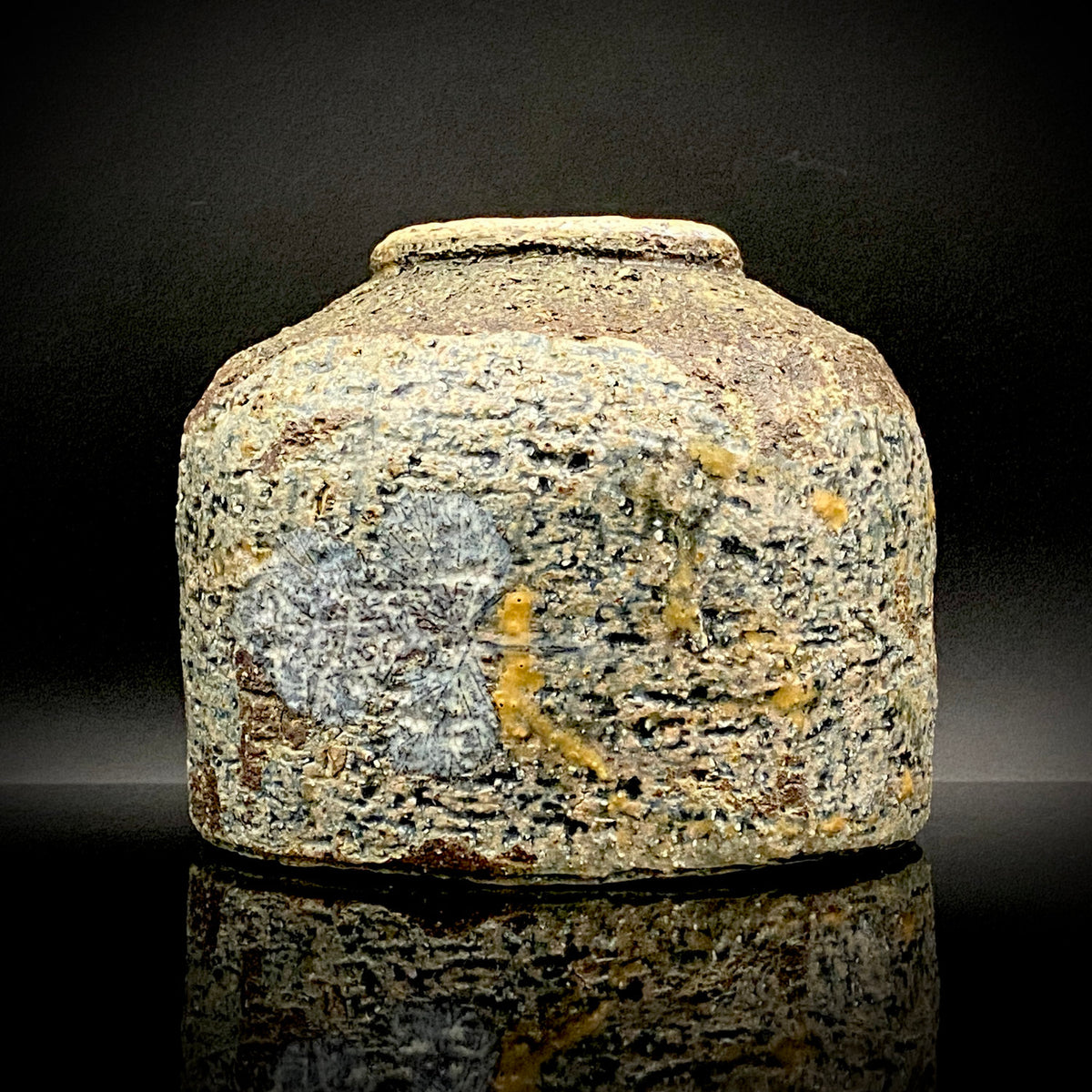 北国風雪賞受賞 能登大社焼創始者 磯見 忠司 作 真葉手 筒茶碗 和のロックグラス #441
