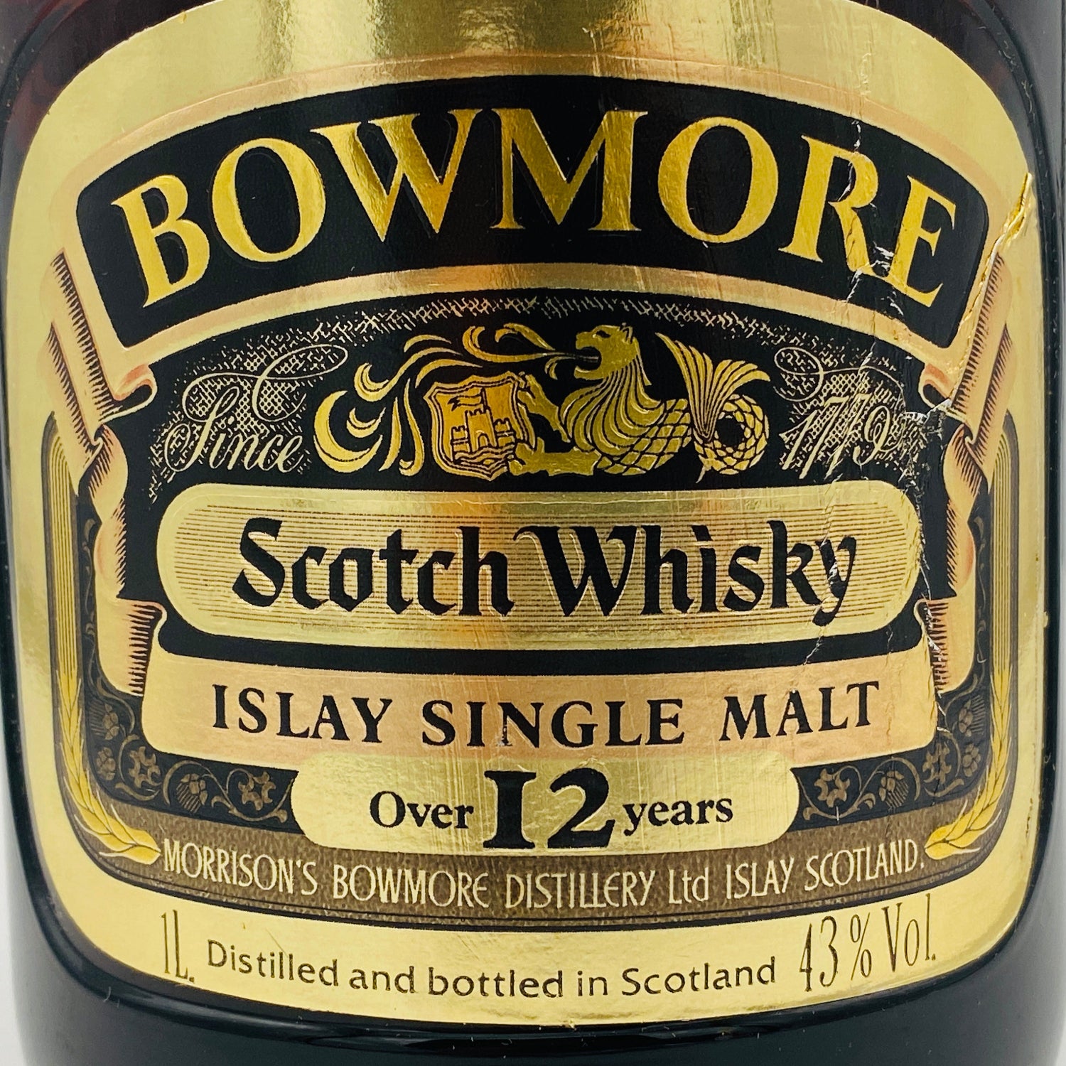 1980年代前半流通、ボウモア（BOWMORE）12年、1,000ml, 43% #119