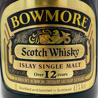 1980年代前半流通、ボウモア（BOWMORE）12年、1,000ml, 43% #119