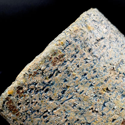 北国風雪賞受賞 能登大社焼創始者 磯見 忠司 作 真葉手 筒茶碗 和のロックグラス #441