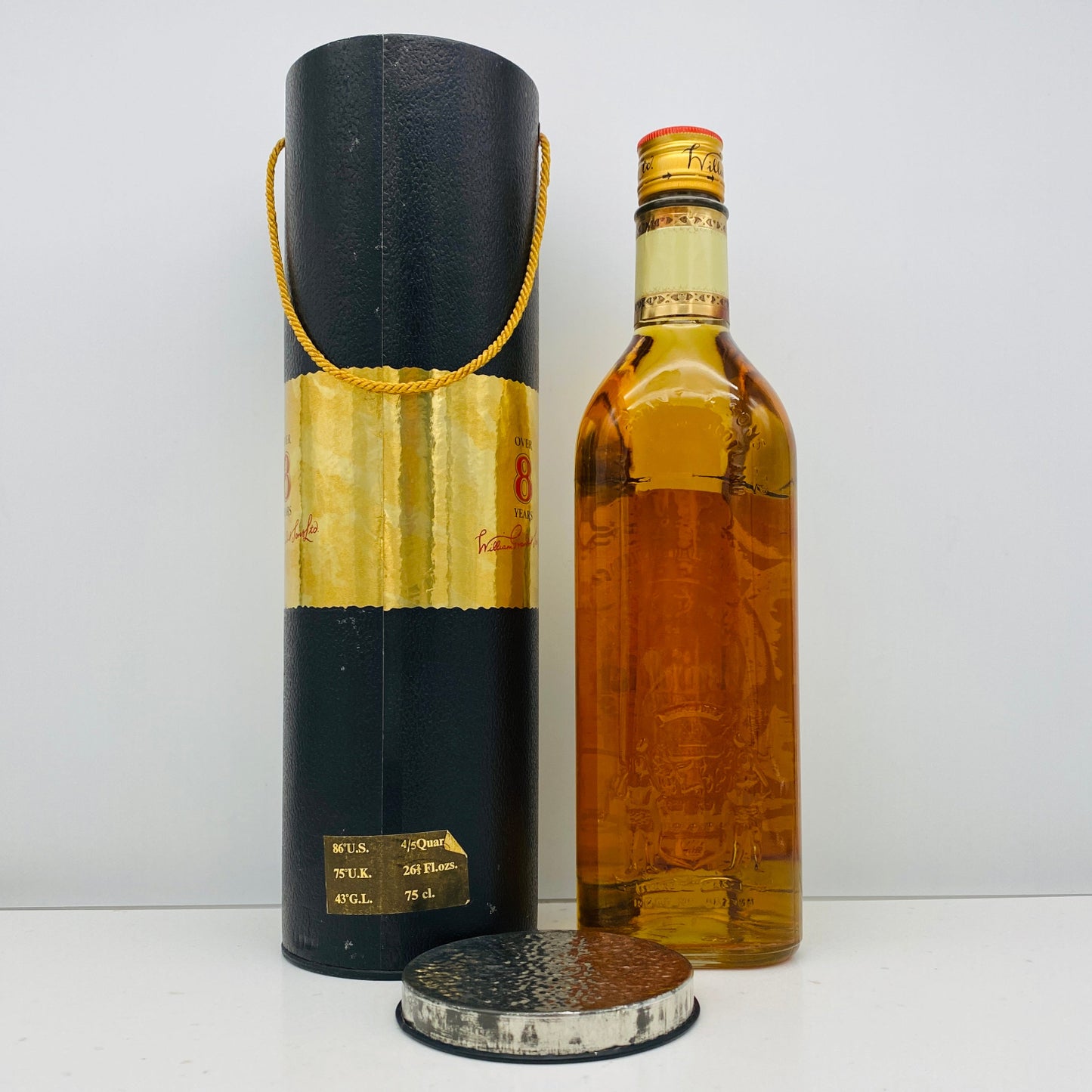 1970年代流通、グレンフィディック（Glenfiddich）8年ピュアモルト、26 2/3 Fl.ozs. 86° U.S. Proof クリアボトル #117
