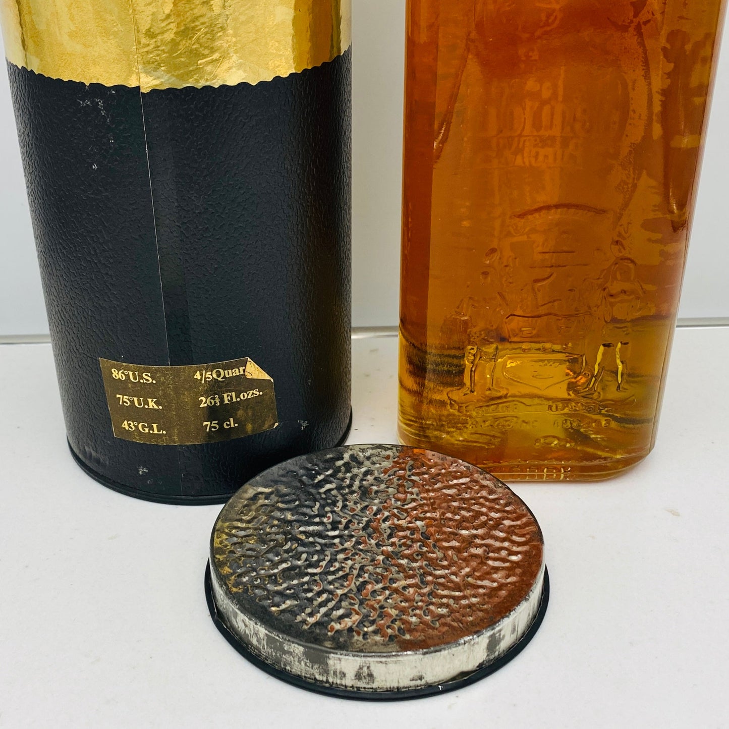 1970年代流通、グレンフィディック（Glenfiddich）8年ピュアモルト、26 2/3 Fl.ozs. 86° U.S. Proof クリアボトル #117