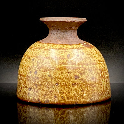 北国風雪賞受賞 能登大社焼創始者 磯見忠司 作 真葉手 酒盃 高足盃 和のショットグラス 古酒用酒器 #443