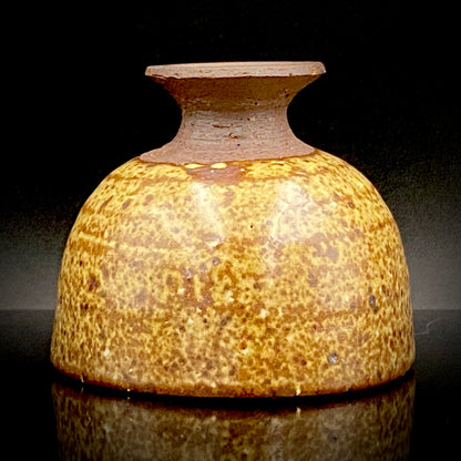 北国風雪賞受賞 能登大社焼創始者 磯見忠司 作 真葉手 酒盃 高足盃 和のショットグラス 古酒用酒器 #443